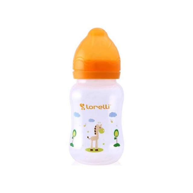 LORELLI FLAŠICA WIDE NECK ANIMALS 250ML (NARANDŽASTA) - Online Apoteka LORELLI FLAŠICA WIDE NECK ANIMALS 250ML (NARANDŽASTA)